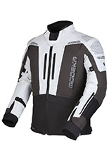 Kurtka motocyklowa tekstylna Modeka Hydron jasnoszaro-czarna