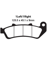 Klocki hamulcowe EBC FA189 125 x 45.1 x 9mm NA TYŁ