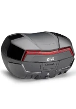 Kufer centralny GIVI Monokey V58NNB2 Maxia 5 z dodatkowym ryglem wewnętrznym, czarny z czerwonymi odblaskami [pojemność: 58 litrów]
