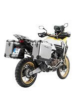 Zestaw: kufry boczne aluminiowe srebrne Zega Pro + stelaże czarne Touratech Honda CRF1000L Africa Twin (18-) /CRF1000L Adventure Sports (31+38L)