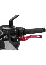 Regulowana dźwignia sprzęgła PUIG 4.0 Evo z zawiasem 90 stopni [superkrótka] czerwona