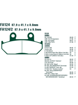 Klocki hamulcowe EBC FA124/2V 87.9 x 41.1 x 9.8mm NA PRZÓD