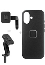 Zestaw na motocykl: etui Peak Design Mobile Everyday Fabric do smartfona iPhone 16 + mocowanie motocykla