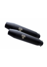 Podwójny tłumik G.P.R Deeptone Black Cafè Racer [Slip-On, Stainless Steel] - Triumph Bonneville Thruxton 900 [04-08]