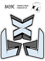 Tankpad PUIG Extreme do Yamaha MT-09 13-20 trzyczęściowy