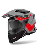 Kask integralny Airoh Commander II Reveal czarno-szaro-czerwony matowy