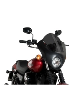 Półowiewka motocyklowa sportowa PUIG Dark Night Harley Davidson Street 750 XG750 (15-21) mocno przyciemniana