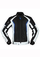 Kurtka motocyklowa Modeka Khao Air czarno-popielato-niebieska