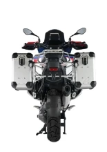 Zestaw: kufry boczne z anodowanego aluminium srebrne "And-S" Zega Evo + stelaże srebrne Touratech BMW R 1300 GS Adventure (24-) [38+38l]
