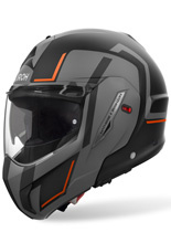 Kask szczękowy Airoh Mathisse II Genius czarno-szaro-pomarańczowy