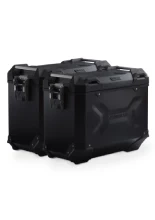 Zestaw: kufry boczne TRAX ADV + stelaże PRO SW-Motech KTM (wybrane modele) czarne [poj.: 2 x 45 L]