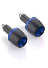 Końcówki kierownicy motocyklowej Rizoma czarno-niebieskie