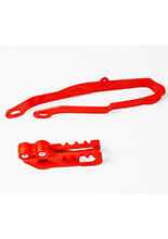 Komplet ślizg+prowadnica łańcucha UFO do Hondy CR 125/250 (00-04), CRF 250R/X (04), CRF 450R (02-04) czerwone