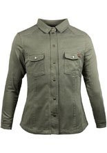 Koszula motocyklowa damska John Doe Motoshirt oliwkowa