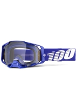 Gogle motocyklowe 100% Armega z przezroczystą szybką niebiesko-białe