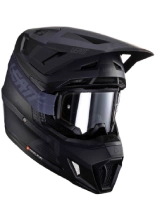 Kask enduro Leatt Moto 7.5 V25 Stealth z goglami czarno-niebieskimi
