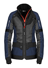 Kurtka motocyklowa damska tekstylna Spidi Net H2Out czarno-niebieska
