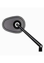 Lusterko motocyklowe uniwersalne Motogadget Mo.view Club [długość ramienia: 150 mm]