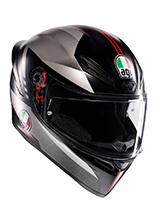 Kask integralny AGV K1 S Lap czarno-szaro-czerwony matowy