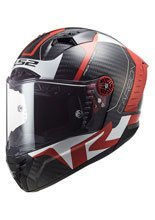 Kask integralny LS2 FF805 Thunder C Carbon Racing1 matowy czerwono-biało-czarny