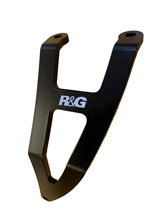 Mocowanie wydechu z zaślepką podnóżka R&G Racing Aprilia RSV4 1100 Factory (19-24)/ Tuono V4 1100 (21-23)/ Factory (21-) czarne