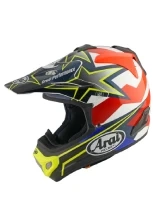 Kask enduro Arai MX-V Evo Stars Stripes czarno-zółto-czerwony