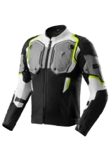 Kurtka motocyklowa tekstylna Rebelhorn Borg II czarno-szaro-żółta