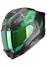 Kask integralny Scorpion EXO-1500 CARBON AIR Platted czarno-zielony