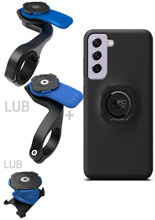 Zestaw rowerowy: Etui na telefon Samsung Galaxy S21FE + mocowanie rowerowe Quad Lock