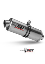 Tłumiki motocyklowe Slip-On Line (Oval) MIVV do Honda Hornet 900 (02-06) srebrne