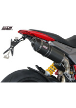 Tłumik SC-Project, Oval (Wersja wysoka) Titanium / Carbon (Slip On) - Ducati Hypermotard 821 [13-16]