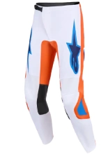 Spodnie cross Alpinestars MX Fluid Grid biało-pomarańczowo-niebieskie