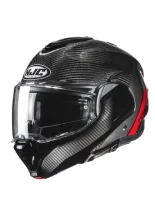 Kask szczękowy HJC F100 Carbon czarno-czerwony