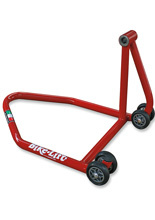 Podnośnik motocyklowy na tył Bike Lift RS-16 czerwony pod monowahacz [lewostronny; bez pinów]