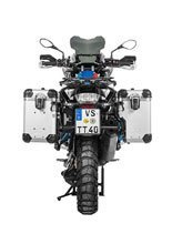 Zestaw: kufry boczne z anodowanego aluminium srebrne Zega Evo X + stelaże czarne Touratech BMW R1250GS/Adventure/ R1200GS (13-)/ R1200GS Adventure (14-) (2 x 38L)