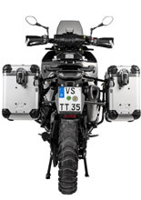 Zestaw: kufry boczne aluminiowe srebrne Zega Evo + stelaże Touratech Husqvarna Norden 901/ Expedition, KTM Adventure 890/ R/ 790/ R [poj.:38+45l]
