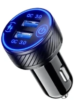 Ładowarka z podwójnym gniazdem USB QC3.0 Biketec czarna