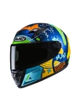 Kask integralny dziecięcy HJC Y10 Mika niebiesko-żółty