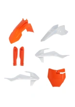 Pełny zestaw plastików Acerbis KTM 50 SX (16-)/ GasGas MC 50 (22-23) biało-pomarańczowy