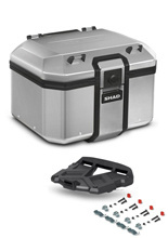 Kufer centralny aluminiowy Shad Terra TR48 + plastikowa duża płyta montażowa [pojemność: 48 l]