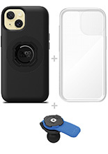 Zestaw: etui MAG na telefon iPhone 15 (magnetyczne), wodoodporny pokrowiec MAG oraz uchwyt kulowy Quad Lock