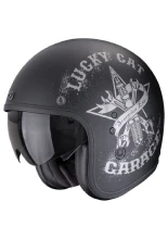 Kask otwarty Scorpion Belfast Evo Hangar czarno-srebrny matowy