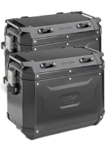 Zestaw kufrów bocznych Kappa K'Voyager 48 aluminiowych, czarnych [poj.: 2 x 48 litrów]