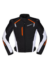 Kurtka motocyklowa Modeka Lineos czarno-biało-pomarańczowa