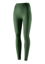 Legginsy termoaktywne damskie Brubeck Casual z wysokim stanem zielone