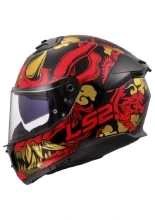 Kask integralny LS2 FF808 Stream II Draco czarno-czerwono-złoty
