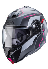 Kask szczękowy Caberg Duke Evo Move szaro-czarno-różowy