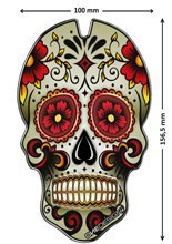 Naklejka na zbiornik Tankpad PUIG Skull czerwony