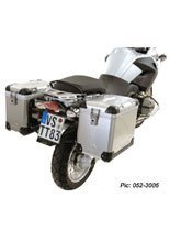 Zestaw: kufry boczne z anodowanego aluminium "And-S" Zega Pro + stelaże srebrne Touratech BMW R1200GS (04-12)/ R1200GS Adventure (05-13) (38+45L)