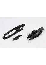 Komplet ślizg+prowadnica łańcucha UFO do KTM SX 125/150/250, SX-F 250/350/450 (11-15), SX 250 (16) czarna
